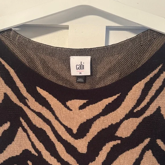 CAbi Zebra Print Sweater - Black and Brown - Picture 2 of 5